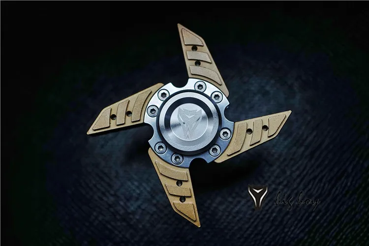 DIY два листа из нержавеющей стали деформация в сочетании EDC ручной Спиннер Спиннеры латунь для аутизма и СДВГ вращения анти стресс