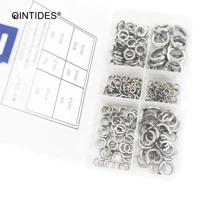 QINTIDES 300 штук искусственная кожа с квадратными концами тип A M3 M4 M5 M6 M8 M10 набор в