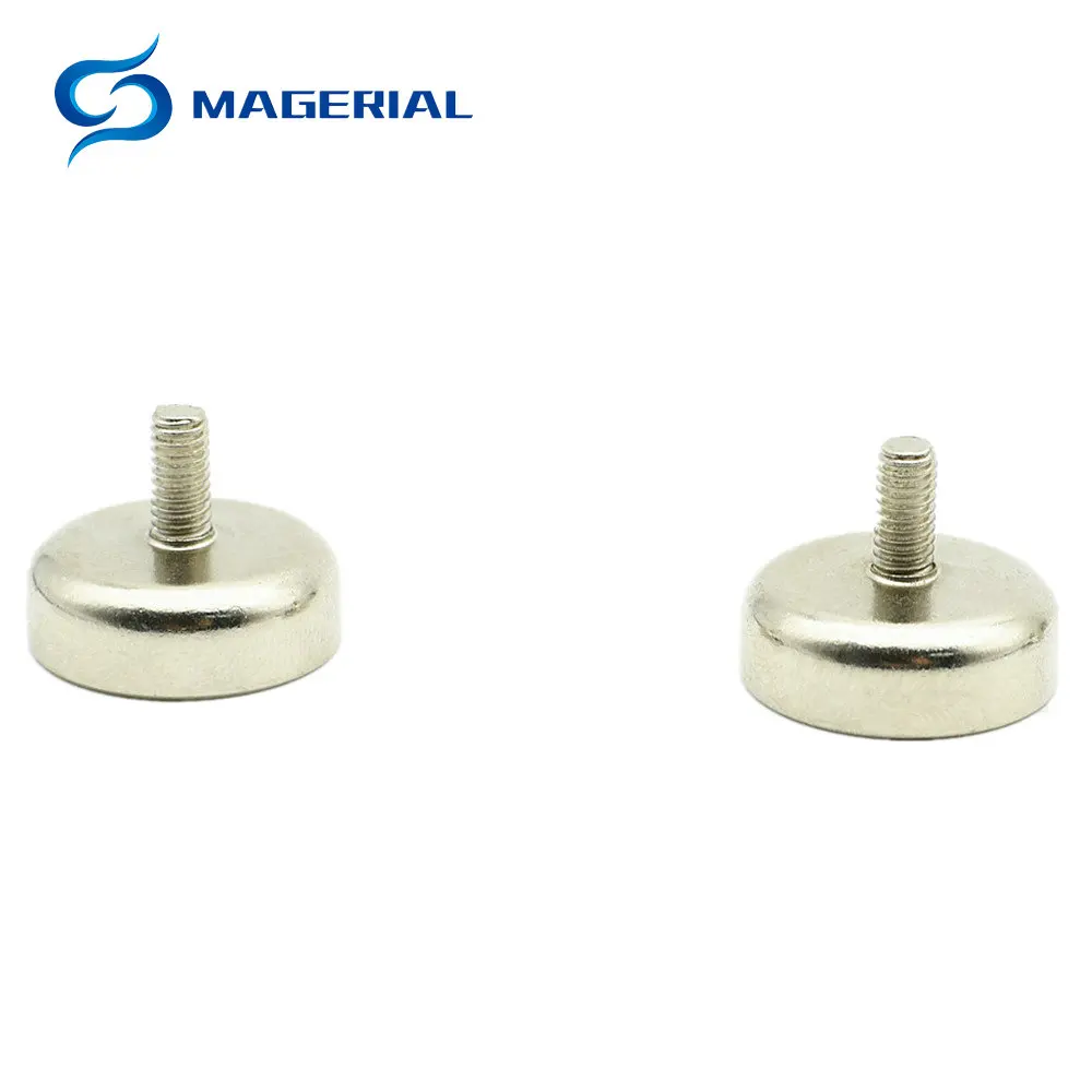 Garage Magnet Diameter 16mm Workshop Clamping Pot Holding Tool with Male Thread NdFeB Lifting Permanent Eye Bolt Iron Hanger Set |