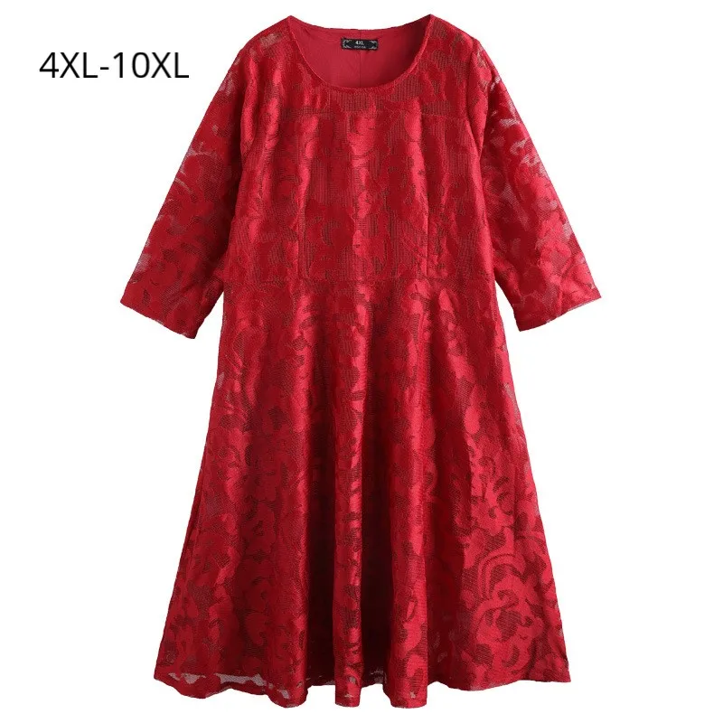 

Большие размеры 10XL 9XL 8XL 4XL,Российские размеры 66-54 женские весенние платья с рукавом 3/4 Женские винтажные кружевные платья офисные женские то...