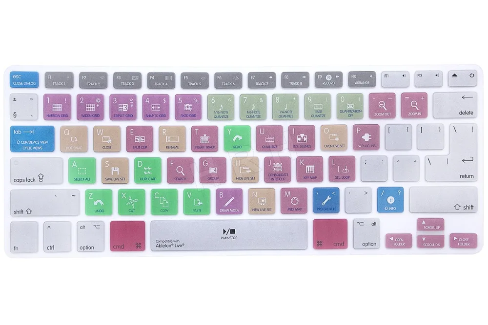 Для Macbook Pro Retina Air 13 15 17 для A1278 Ableton Live 9 люкс картинка силиконовая клавиатура чехол