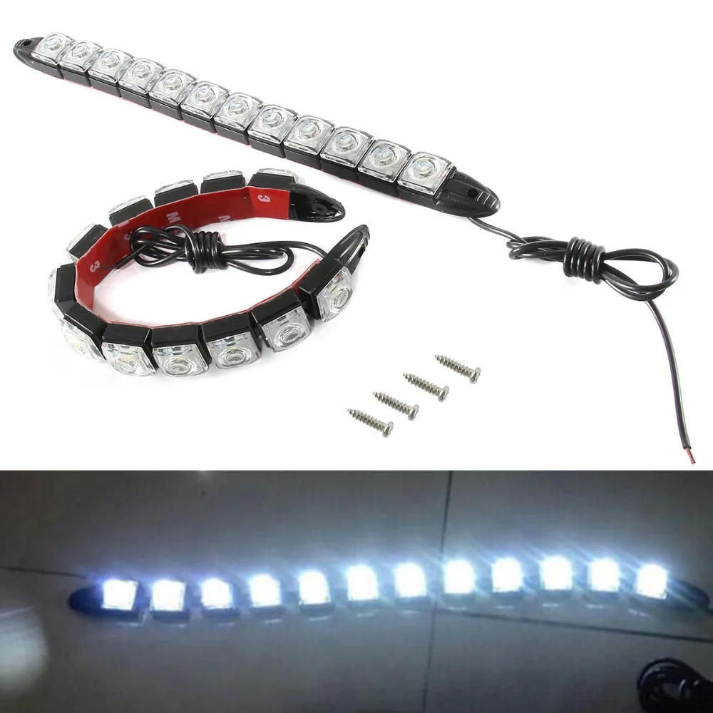 Водонепроницаемый 2 шт. Автомобильный светодиодный светильник гибкий 12