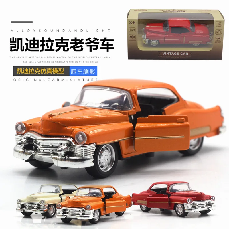 

1:36high simulation Cadillac retro vintage car, alloy pull back car models,metal diecasts toy vehicle,kid's gift,free shipping