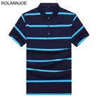 Р. Н. Дж. Узкие полосатые рубашки поло из пике, мужская одежда 2018, поло с коротким рукавом, мужские повседневные хлопковые поло
