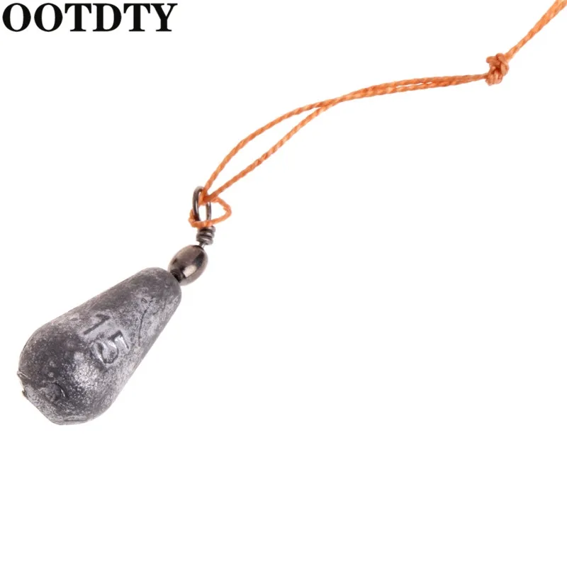 

OOTDTY Fishing Hook Carp Fishing Bait Feeder Cage Lead Sinker Swivel With Line Hooks 15g 20g 25g 30g for fishing