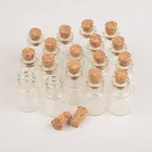 Бутылочки с пробкой, мини, из прозрачного стекла шт., маленькие флаконы, Баночки, контейнеры, милые Бутылочки для рукоделия, флаконы с пожеланиями, 100 шт.