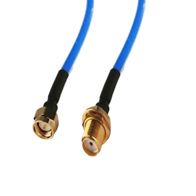 Полугибкий кабель с коаксиальным штекером SMA в гнездо Blue RG405 086 10/15/20/30/50 см 10