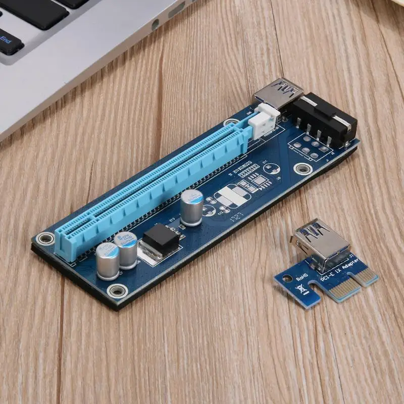 60 см PCI-E PCI Express Riser Card 1X to 16X USB 3,0 удлинитель графическая карта адаптер SATA 15Pin to 4Pin кабель питания для BTC майнинга