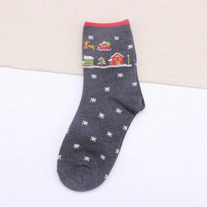 Новинка 2017 осенние женские носки зимние теплые рождественские подарки