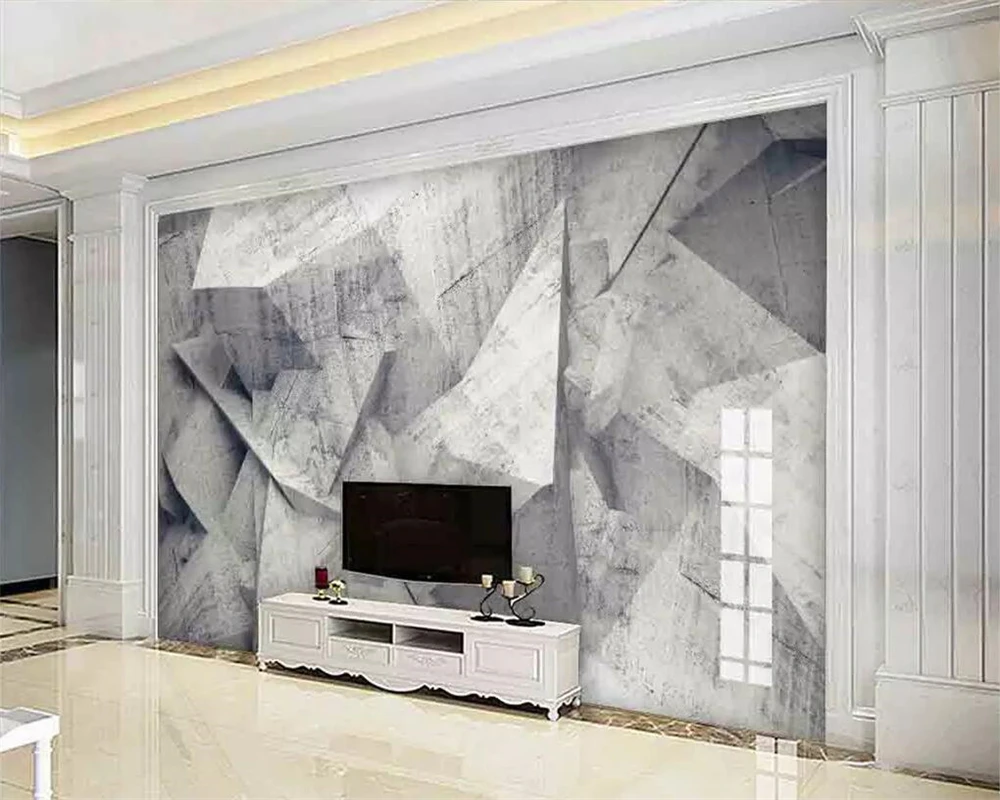 wellyu Custom 3d wallpaper Nordic minimalistic abstract line geometry murals marble TV background wall papers home decor | Обустройство
