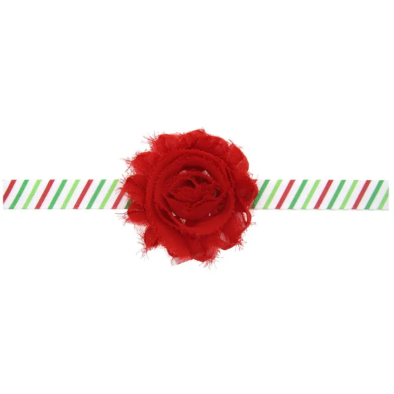 Naturalwell Newborn Shabby Flower Hair Band Chiffon Headband Ribbon Elastic Baby Girl Accessories Christmas Gift 1pc HB462 | Детская