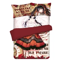 date a live nightmare tokisaki kurumi anime bedding sheet bedding sets bedcover pillow case 4pcs