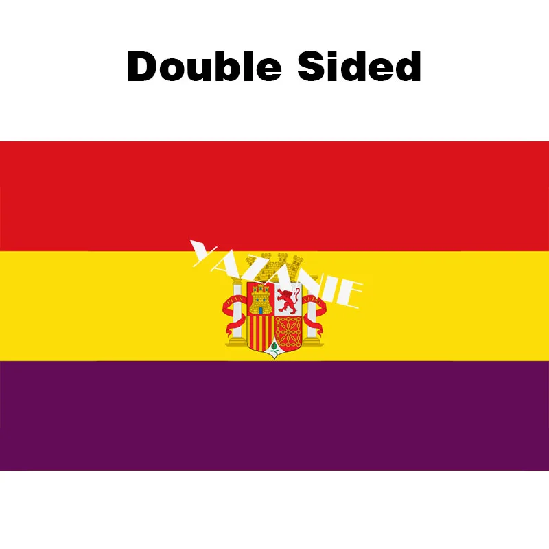 Double Sided YAZANIE любой размер второй Испанский флаг с звездами международных отряд торговый морской флаг Испании(1931-1939) флаги - Цвет: Double Sided