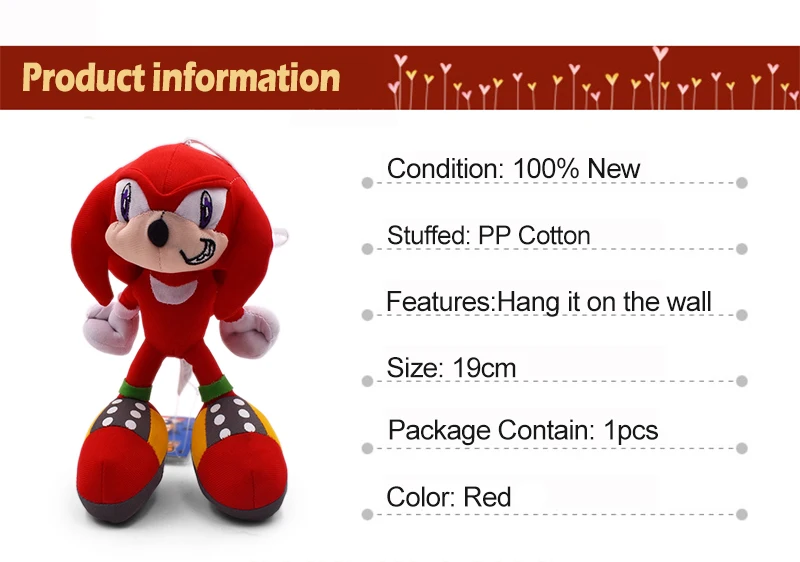 6 стилей, игрушки Sonic Peluche, черный, синий и красный плюшевый Соник, мягкие куклы, подарок для детей на Рождество