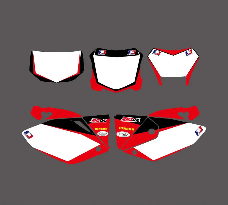 Набор наклеек для графики и фона Honda CRF250X 4 шт. 2004 2005 2006 2007 2008 2009 2010 2011 2012 CRF 250X|sticker