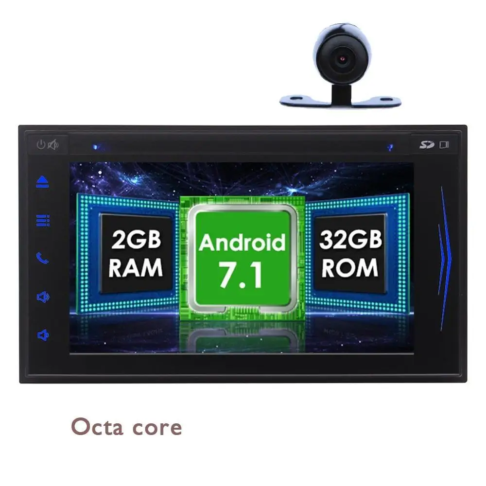 Eincar задняя Камера + Android 7 1 Авто Octa-Core двойной din головного устройства