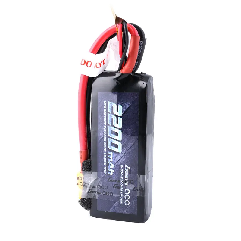 Gens ace 2s Lipo аккумулятор 2200mAh 7,4 V 50C XT60 TRX разъем для Traxxas Emaxx 1/16 VXL модели RC автомобильный аккумулятор Heli самолет инструмент для лодок