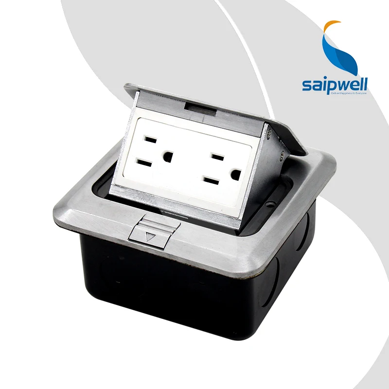 Многофункциональная напольная розетка из алюминиевого сплава выдвижная