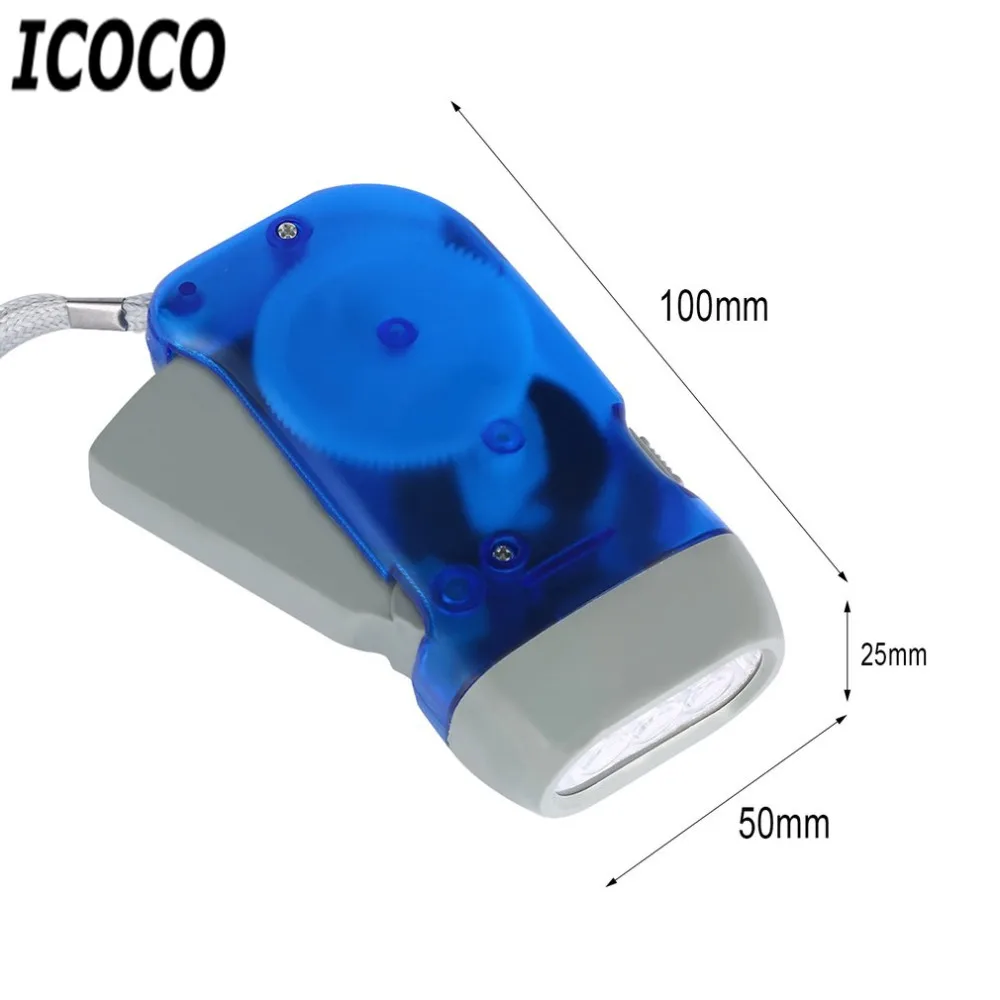 Фонарик ICOCO 2017 дюйма 3 светодиосветодиодный без батареи|flashlight torch|led dynamono battery torch |