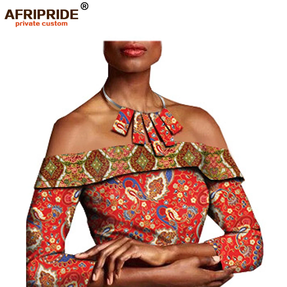 Женское тканевое колье с принтом AFRIPRIDE matal ring and batik модное хлопковое чокер для