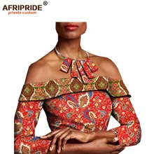 Женское тканевое колье с принтом AFRIPRIDE matal ring and batik модное