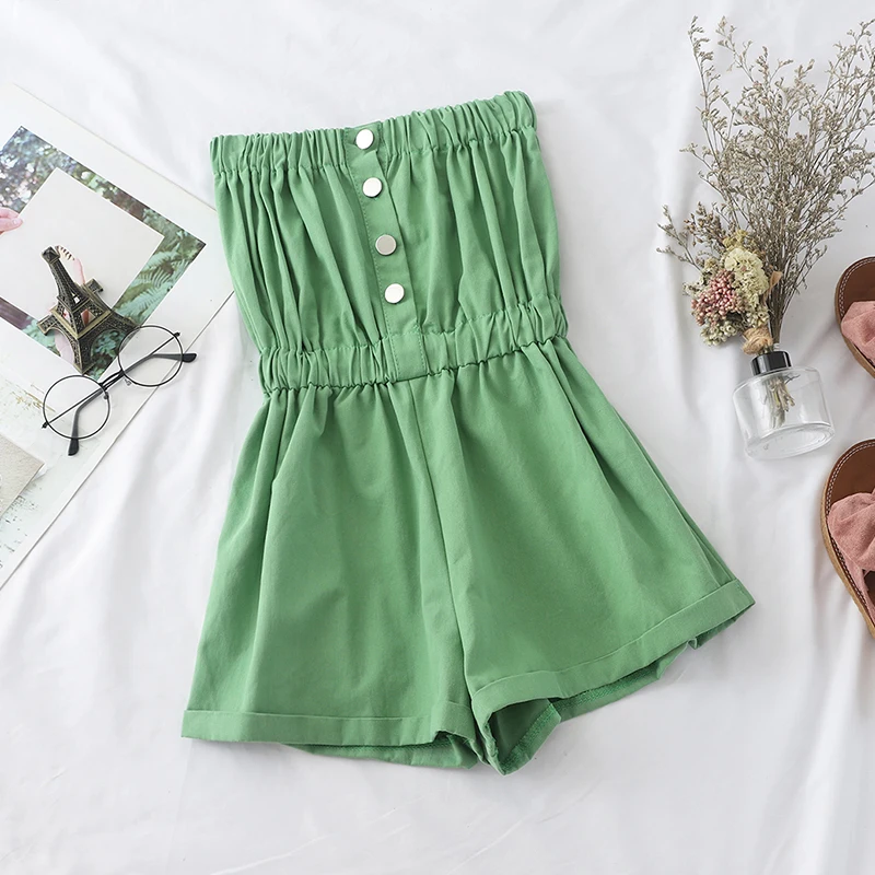 2019 новый летний комбинезон женский тонкий короткий шорты пляж кэжуал спортивная