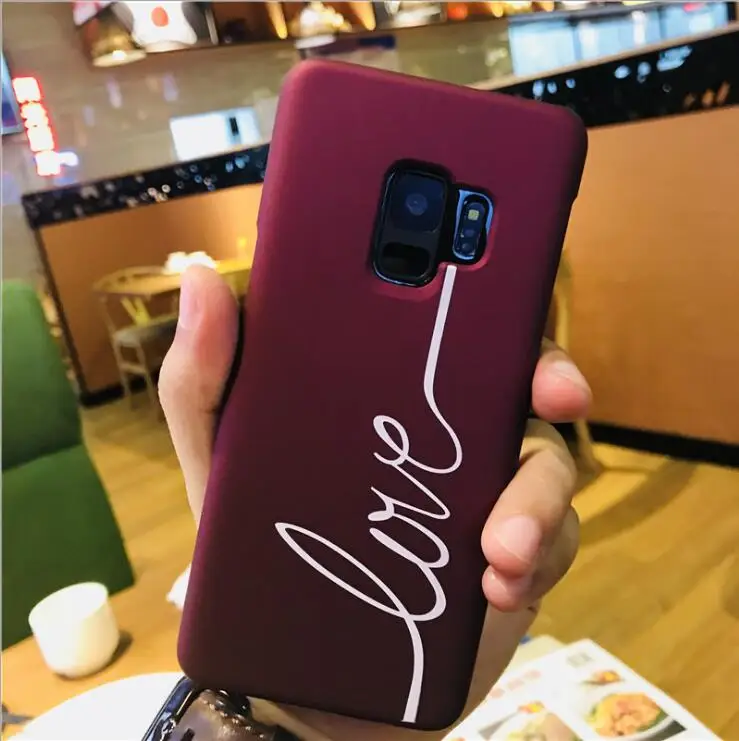 Cute Couples Love Heart Black Pink Case For Samsung Galaxy S10 S8 S9 Plus S8Plus S9Plus Cover Hard PC King Queen Phone Case|Бамперы| |