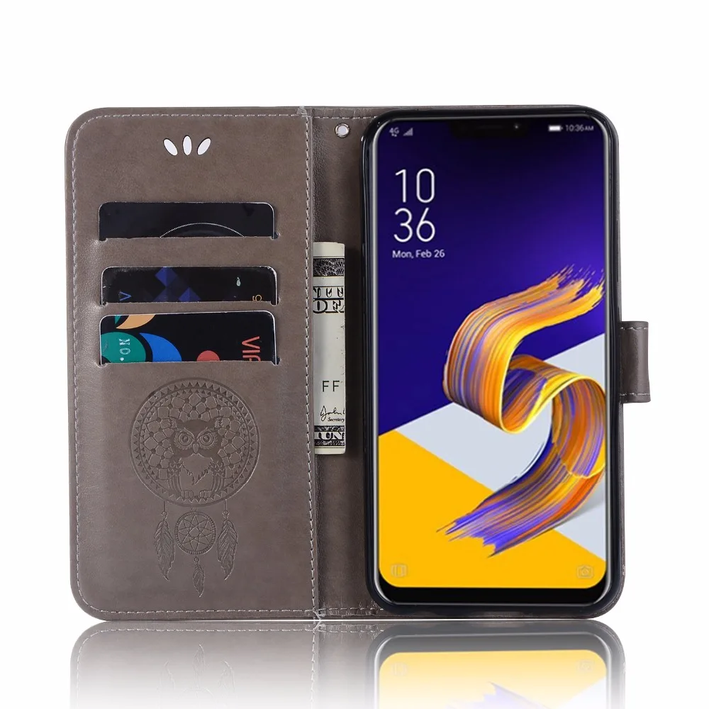 Флип чехол для Asus ZenFone Max M1 ZB555KL телефона подставкой и кошелек кожаный 555KL Zen Fone