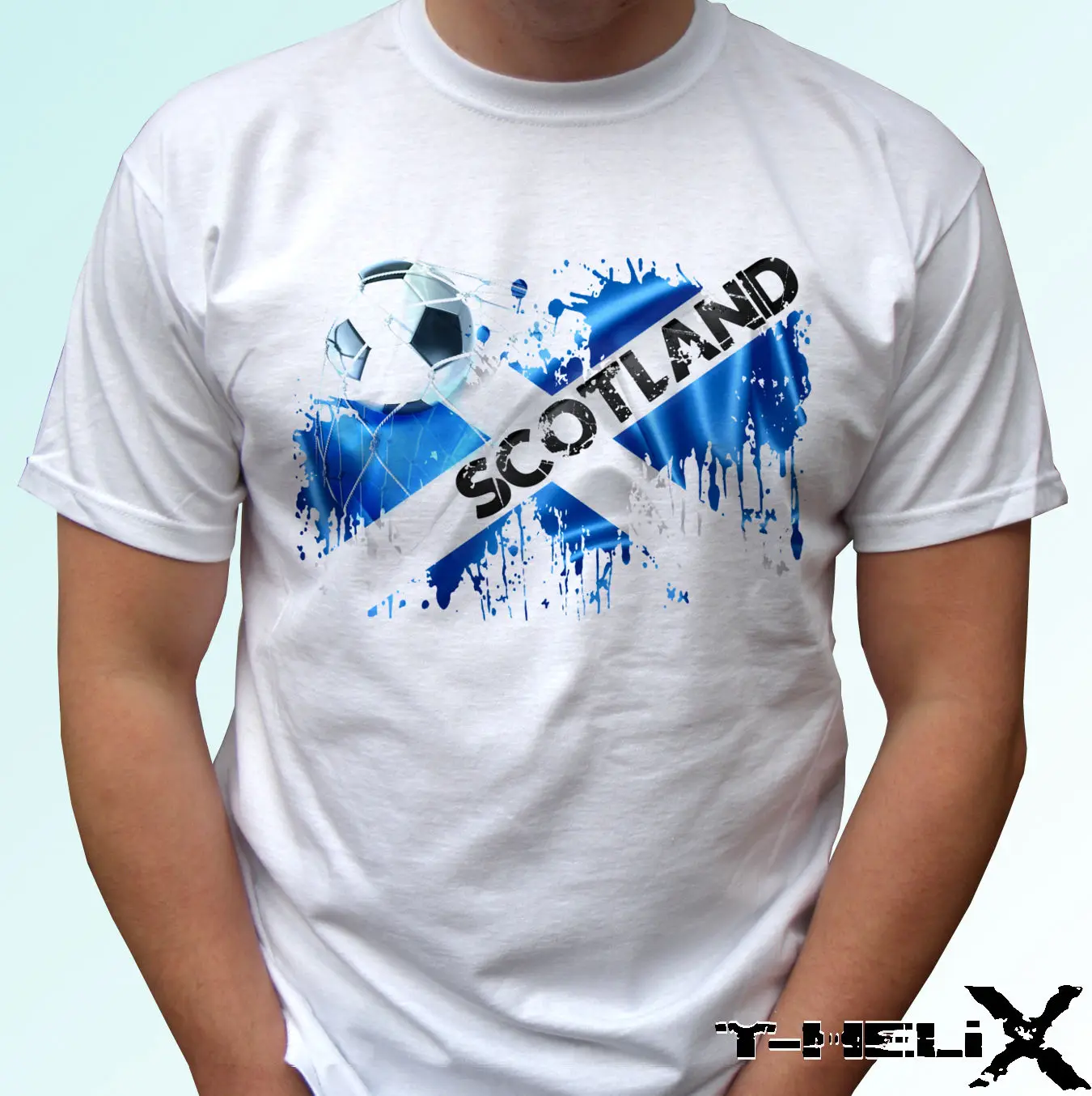 Scotland football flag - white t shirt top design mens womens kids baby sizes 2019 fashion 100% cotton tee | Мужская одежда