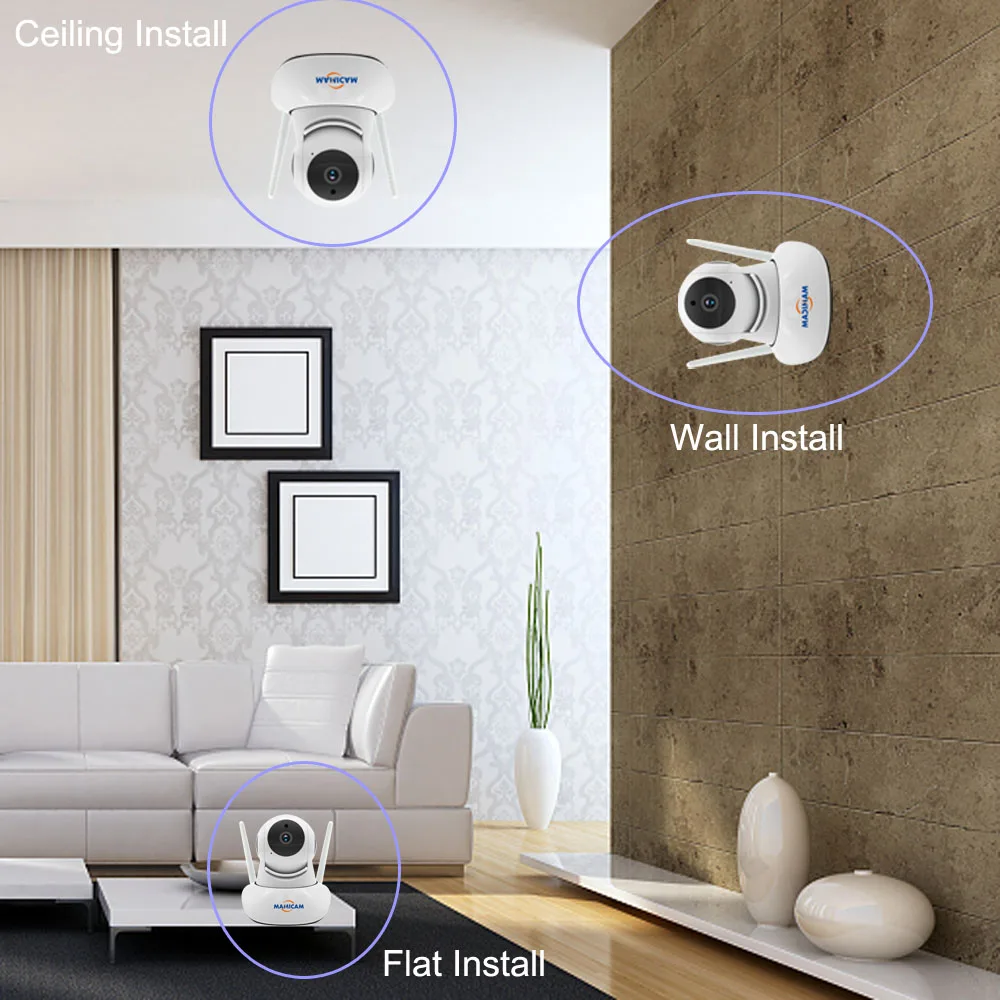 Мини Wifi IP камера беспроводная облачная AI автоматическое слежение за человеком 1080P Домашняя безопасность детский монитор CCTV CAM 2MP PTZ ночное видение