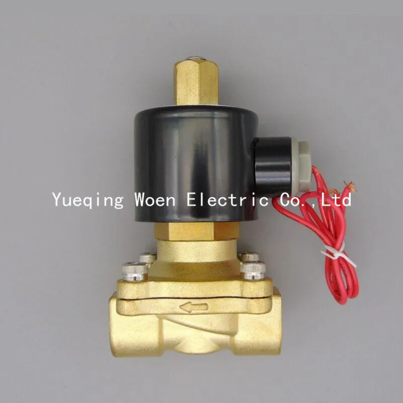 2-сторонний электромагнитный пневматический клапан для газа и воды 2W160-15 N/C 1/2