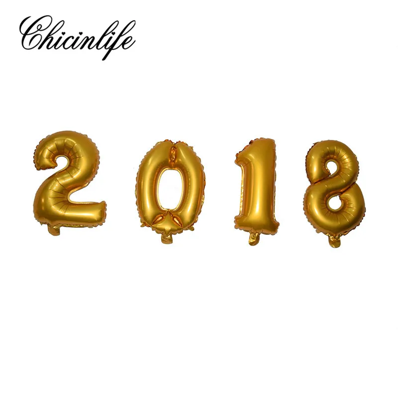 Chicinlife1set китайский счастливый новый год номер 2018 воздушные Шары Баннер идеи