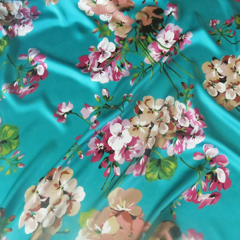 100 см * 148 azalea Спандекс Вечернее Платье Одежда Материал большие цветы узор ткань