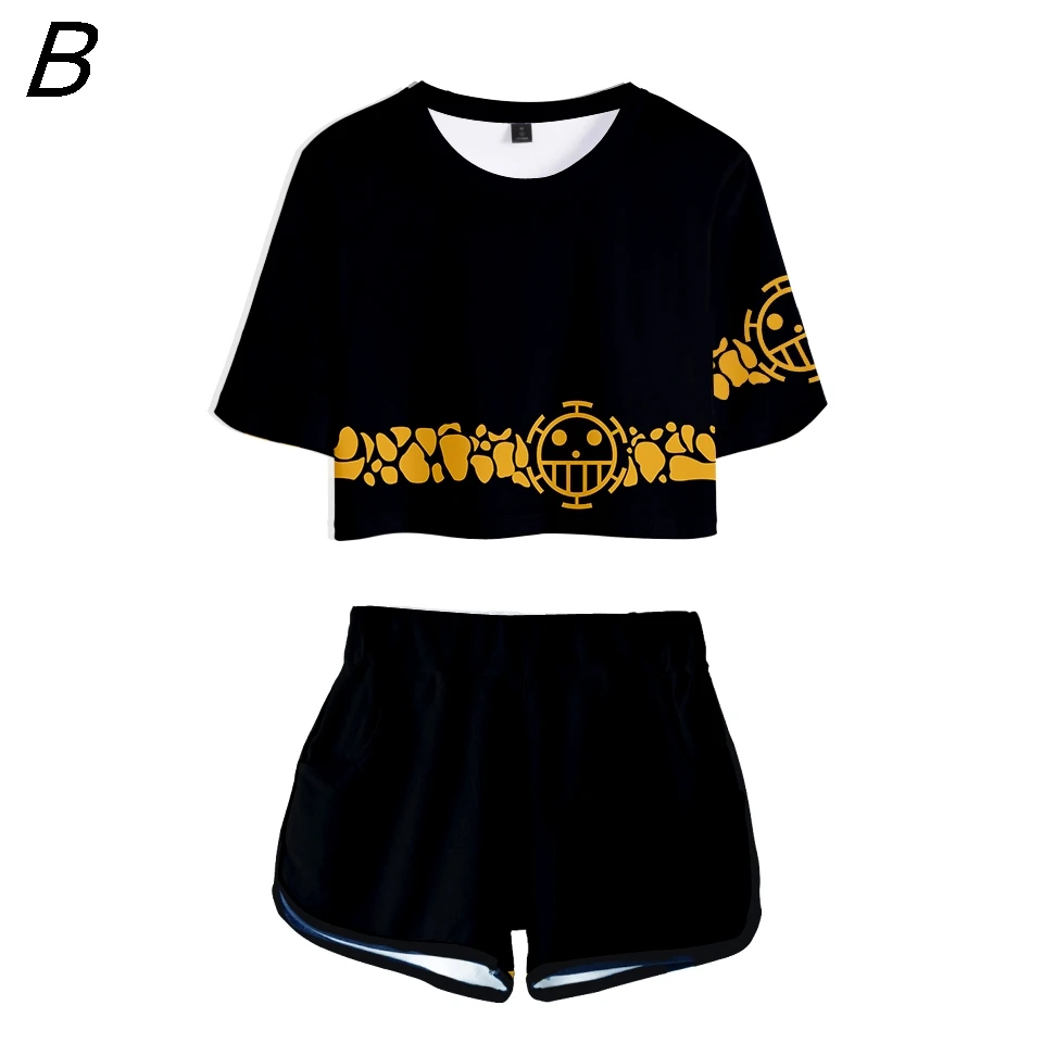 Один предмет Aventure Nieuwste Cool Midriff t-шорты сексуальный клубный костюм Vrouwen Straw Monkey D