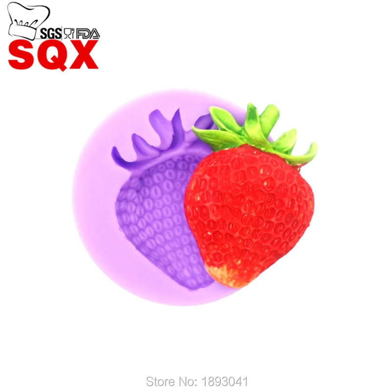 Милая форма для торта в виде клубники с мастикой шоколада кухонный силиконовый