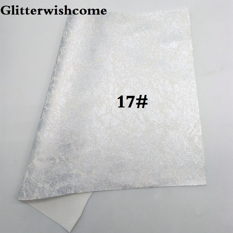 17 Glitterwishcome 21X29 см A4 размер винил для бантов металлическая кожа Fabirc искусственная кожа листы для бантов, GM156A - Цвет: 17