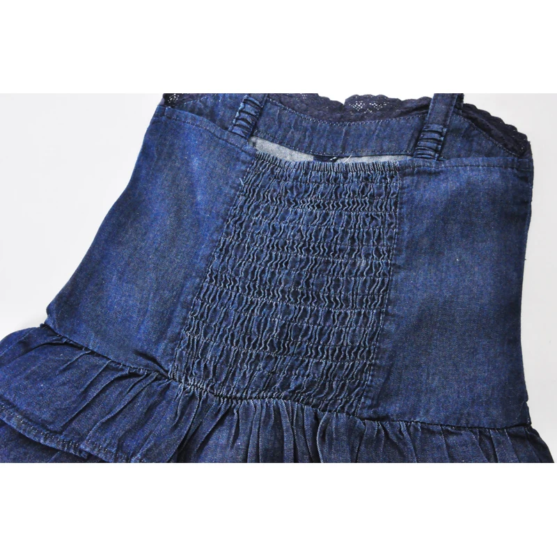 

SOSOCOER Girl Denim Dress Summer Fashion Cute Suspender Kids Dresses Baby Clothes High Quality Cowboy Girls Cake Dress Outfits