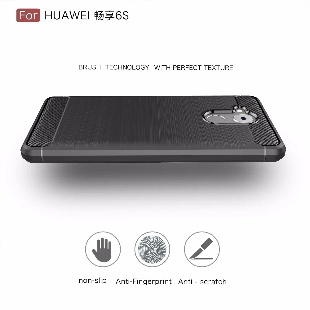 1 шт. углерода Волокно матовый Чехол для Huawei Honor enjoy 6 S Броня установлены задняя