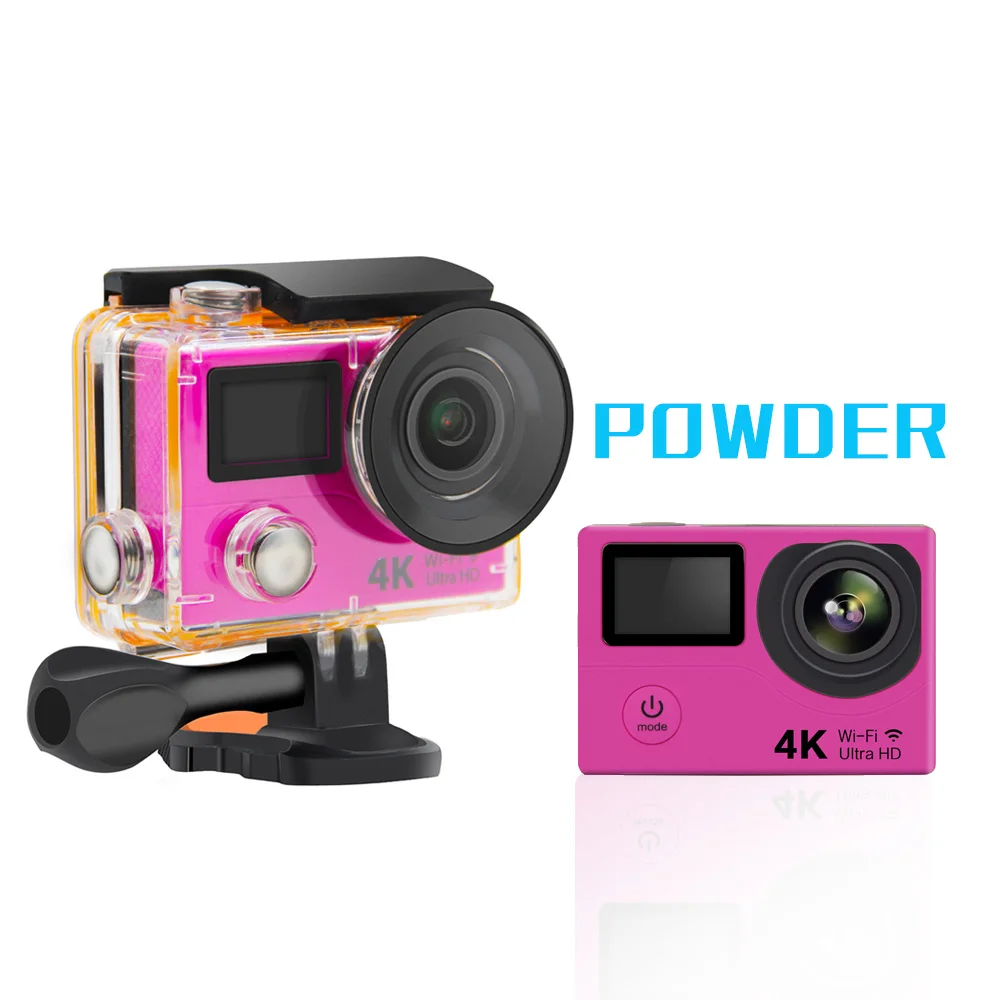 GKH3 Pink GEEKAM H3R/H3 Экшн-камера Ultra HD 4 K/30fps 20MP WiFi 2," 170D двойной экран Водонепроницаемая камера для записи видео на шлем Спортивная камера - Цвет: GKH3 Pink