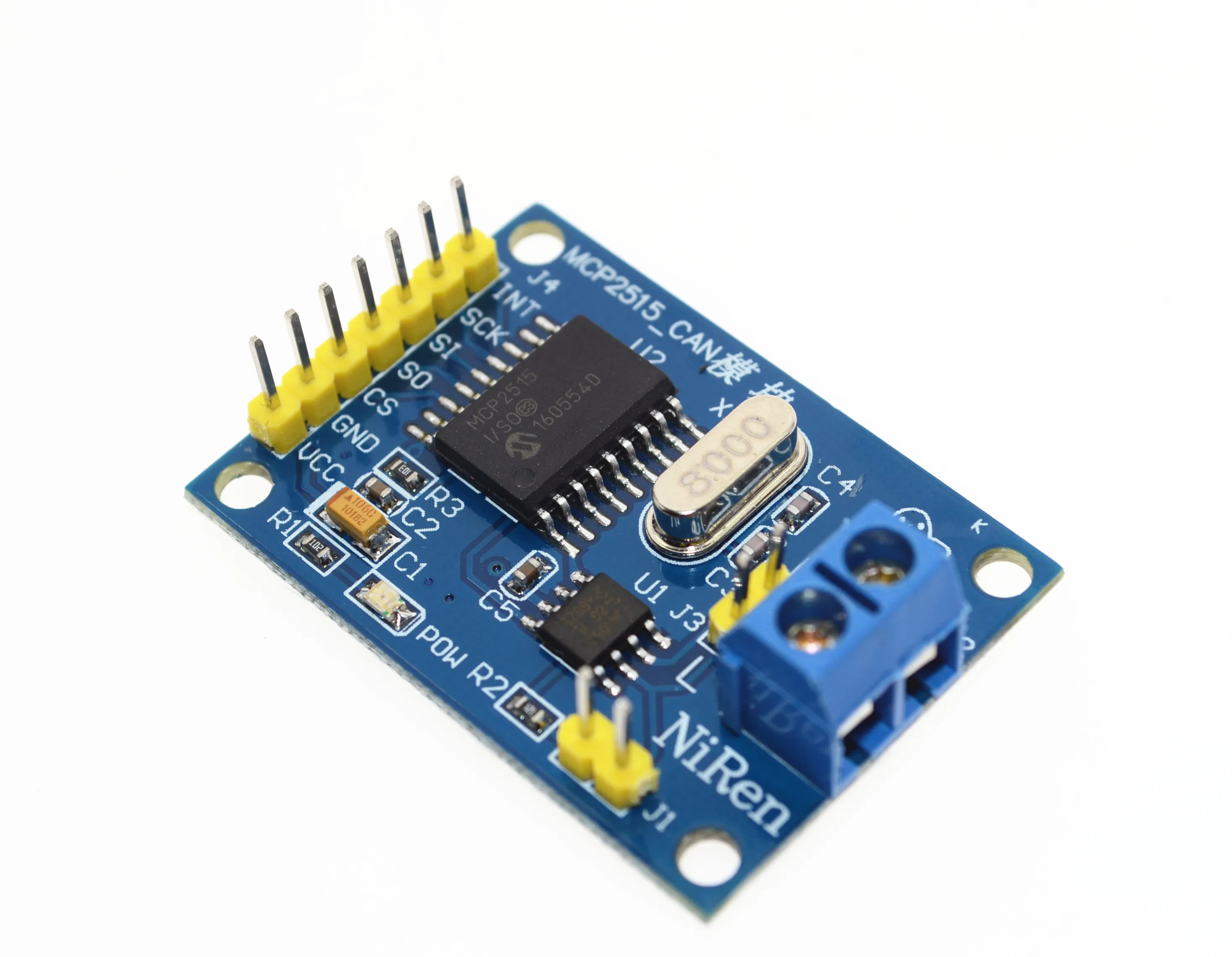 MCP2515 CAN-шина Модульная плата TJA1050 приемник SPI для 51 MCU контроллер рычага Новинка |