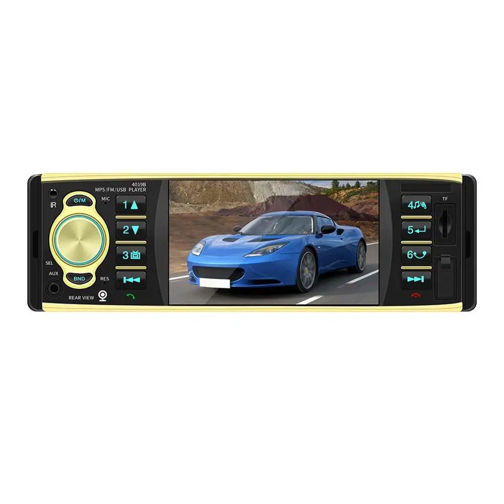 No camera Автомагнитола 1 din 4019B FM радио авто аудио стерео Bluetooth Автомагнитола Поддержка камеры заднего вида рулевое колесо Contral - Цвет: No camera