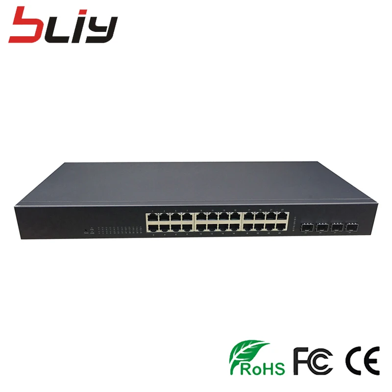 L3 sfp snmp сети оптические коммутаторы 24 rj45 4 SFP Коммутатор уровня 3 управляемым