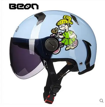 2019 новый красный бабочка цветок BEON B102 Половина лица шлем для мотоцикла мопеда