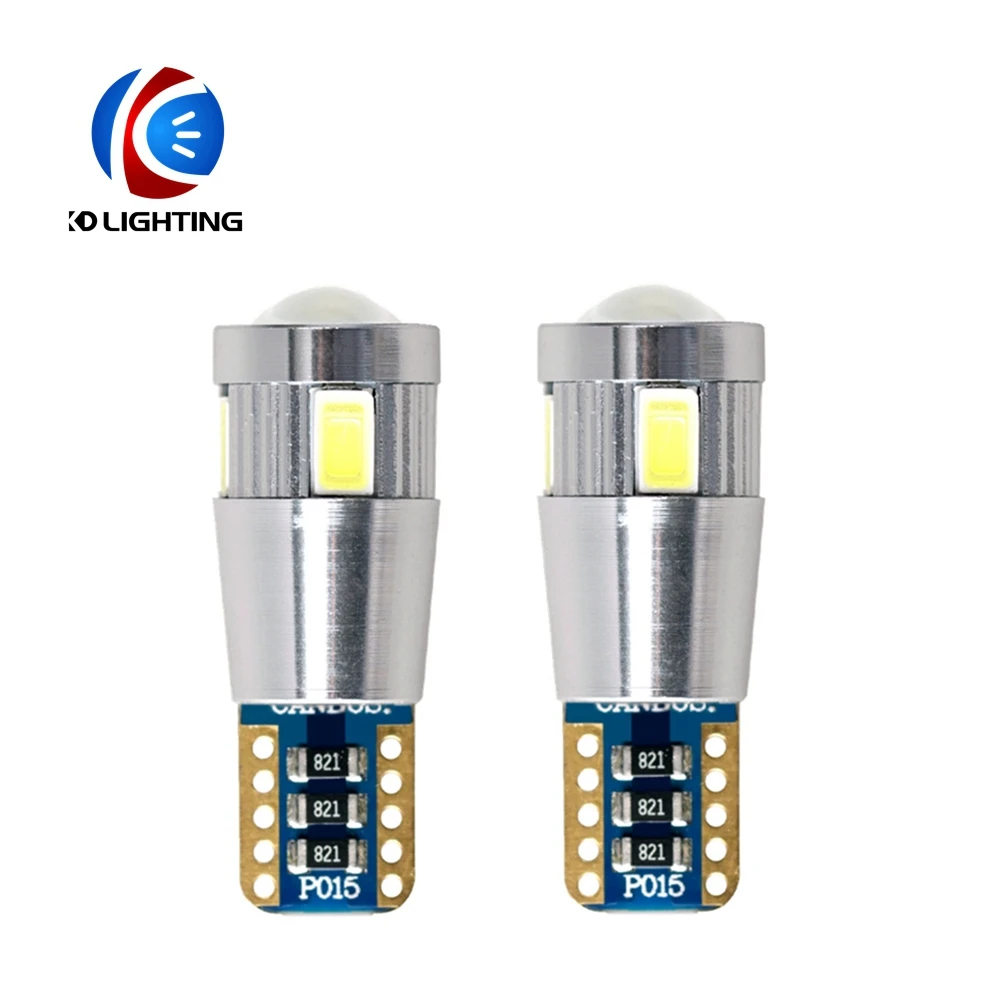 KD 2 шт./лот 5630 5730 T10 w5w Автомобильные canbus 6smd светодиодные лампы на танкетке