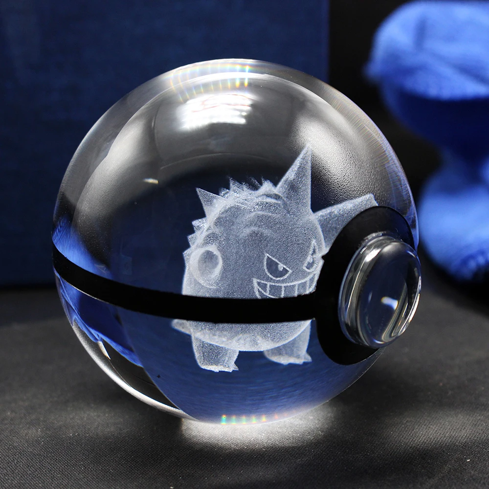 2019 новый дизайн хрустальные игрушки Pokemon Go Pokeball для детей Рождественские
