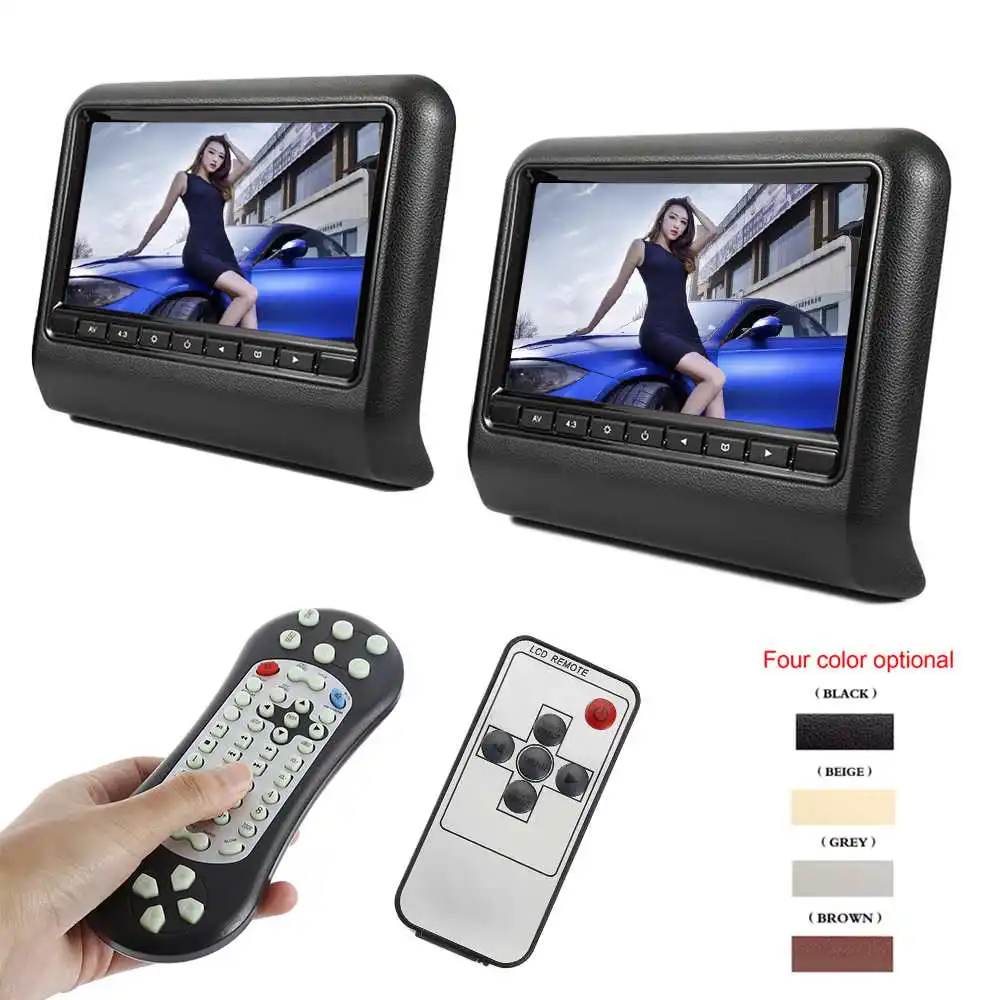DHL 9 дюймов Универсальный Автомобильный Подголовник dvd плеер с 800x480 ЖК дисплей