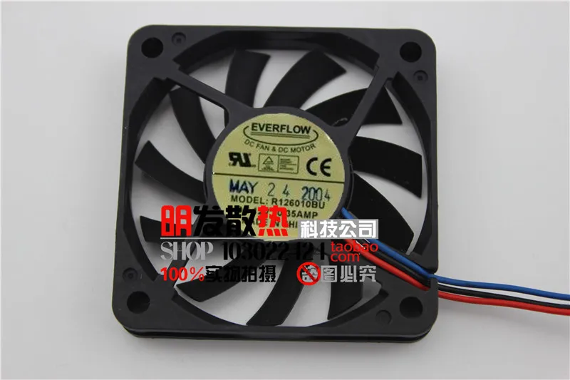 12V0. 35A R126010BU 6010 6 см 3 провода махрово большой объем воздуха Процессор вентилятор |