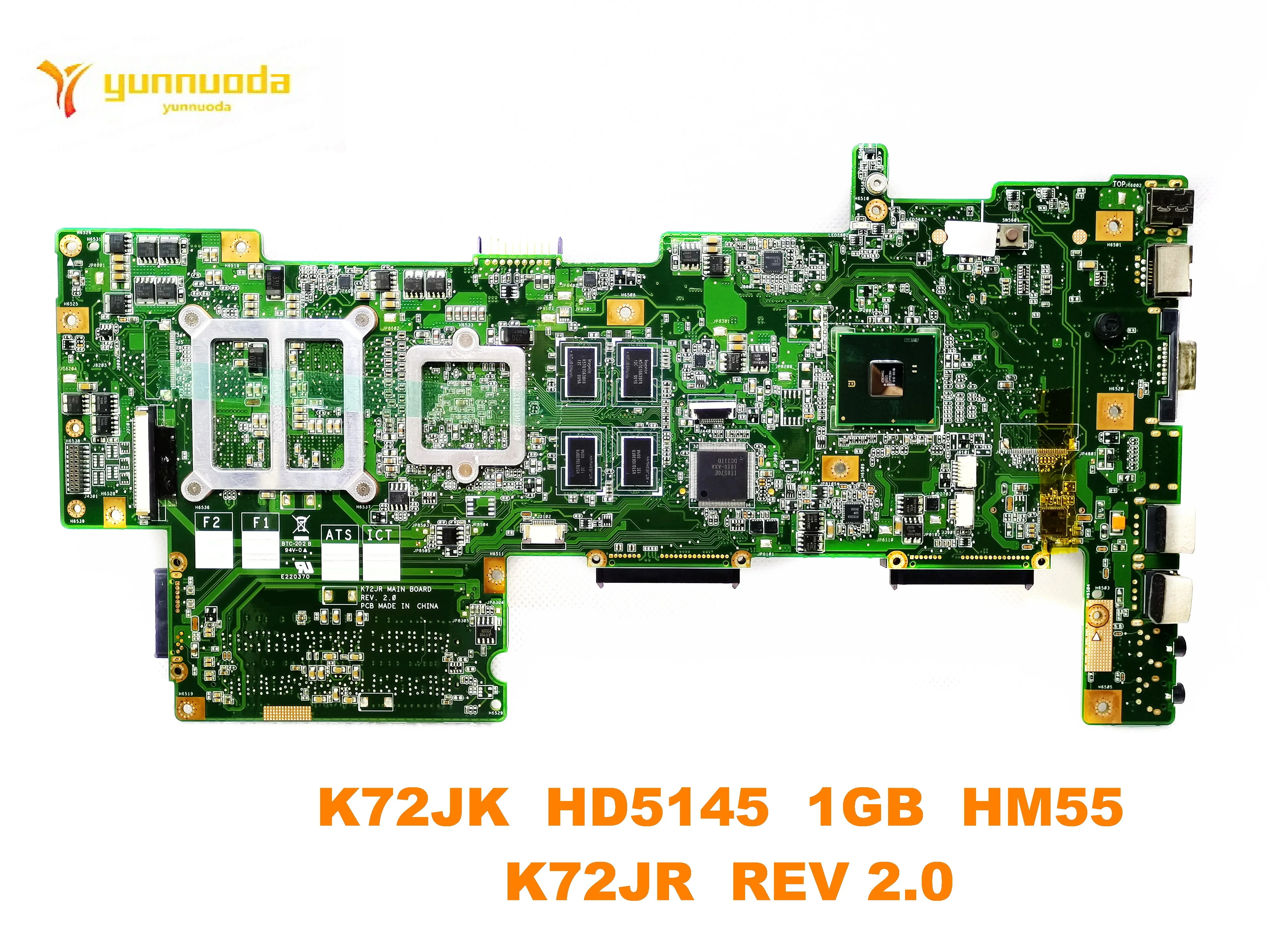 Оригинальная материнская плата для ноутбука ASUS K72JK K72JR HD5145 1 ГБ HM55 REV 2 0
