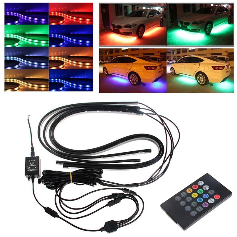 Губ масло ямса для RGB Светодиодные ленты под автомобилей Tube днища Underglow Glow Системы