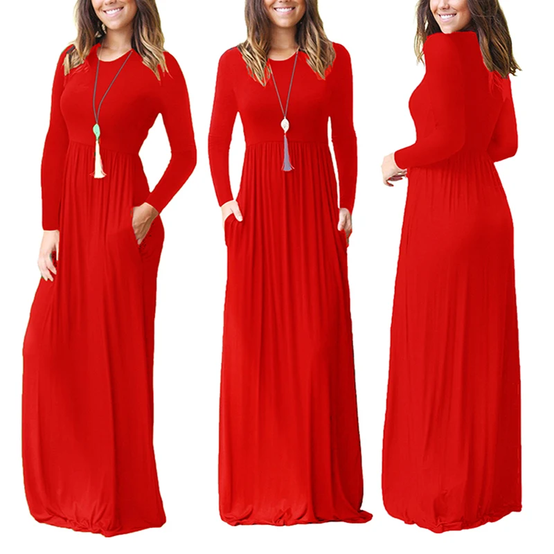Vestidos Gravidas Одежда однотонное платье для беременных с длинным рукавом Макси низ вечерние платья для беременных женская одежда